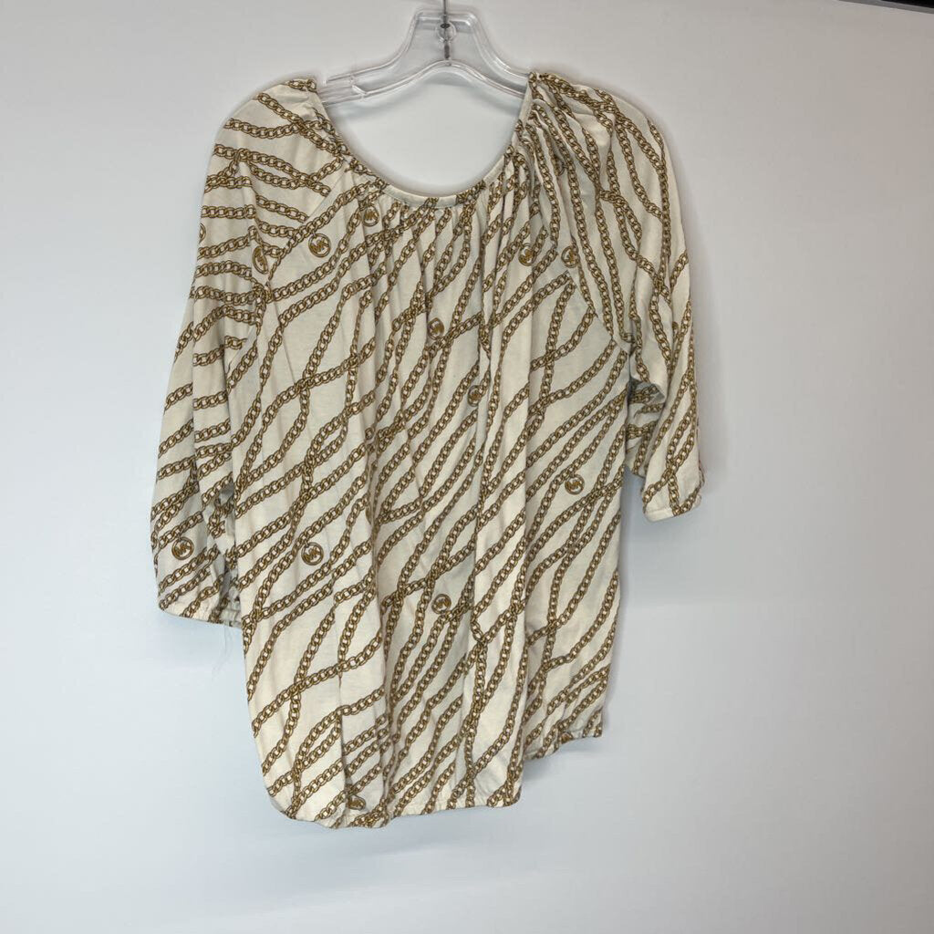 Michael Kors Clothing Shirt 1X Plus Cream/Gold