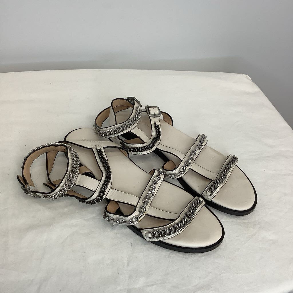 Coach Sandals 7 Ivory/Silver