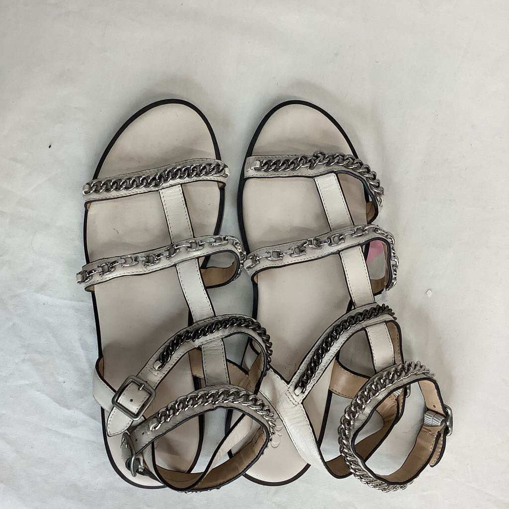 Coach Sandals 7 Ivory/Silver