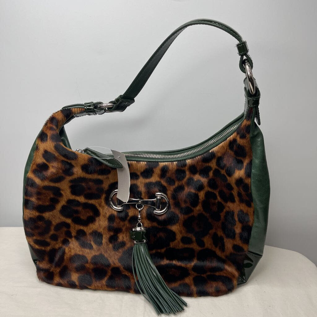 Purses Shoulder Bag Green/Leopard