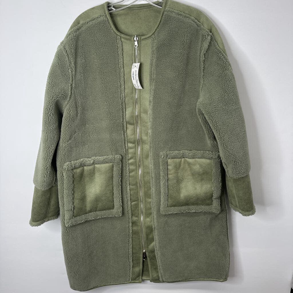 Outerwear S/M Green Fleece/Suede