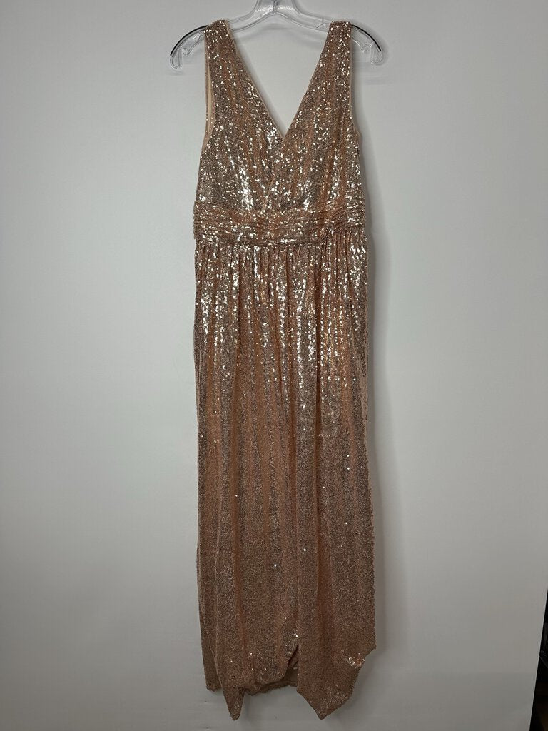 Kate kasin Prom Dress 16 Rose Gold Sequins