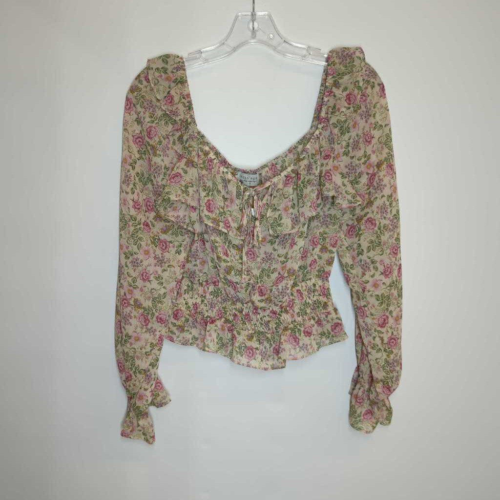 Dress Forum Long Sleeve S Pink Floral