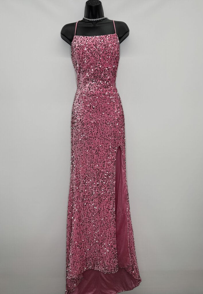 No brand Prom Dress S Pink Sequin Velvet