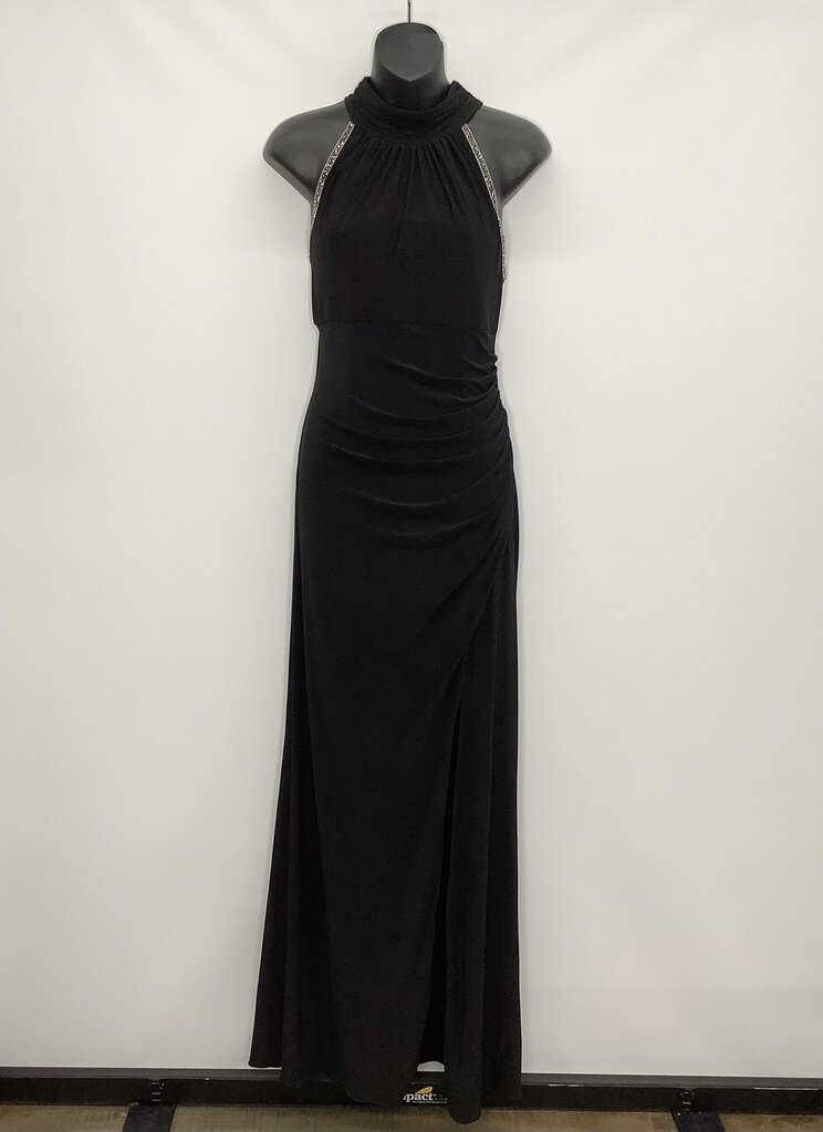 Adrianna Papell Prom Dress 8 Black/Silver