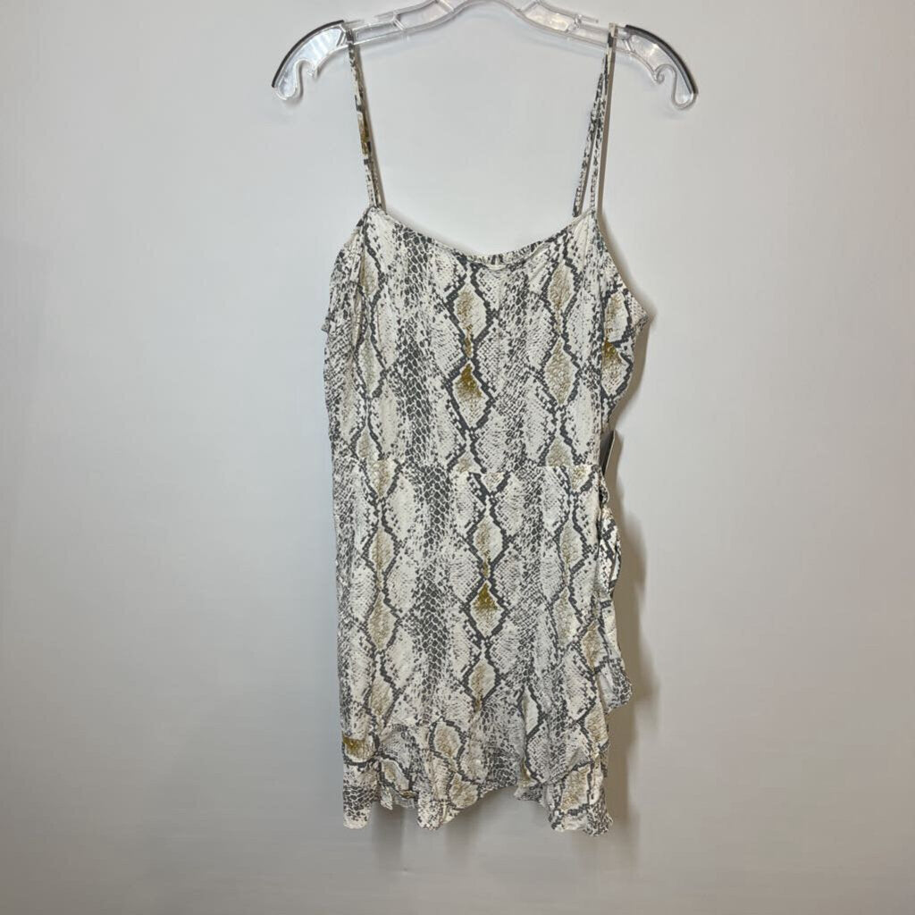 Express Dress XL Gray Snake Print