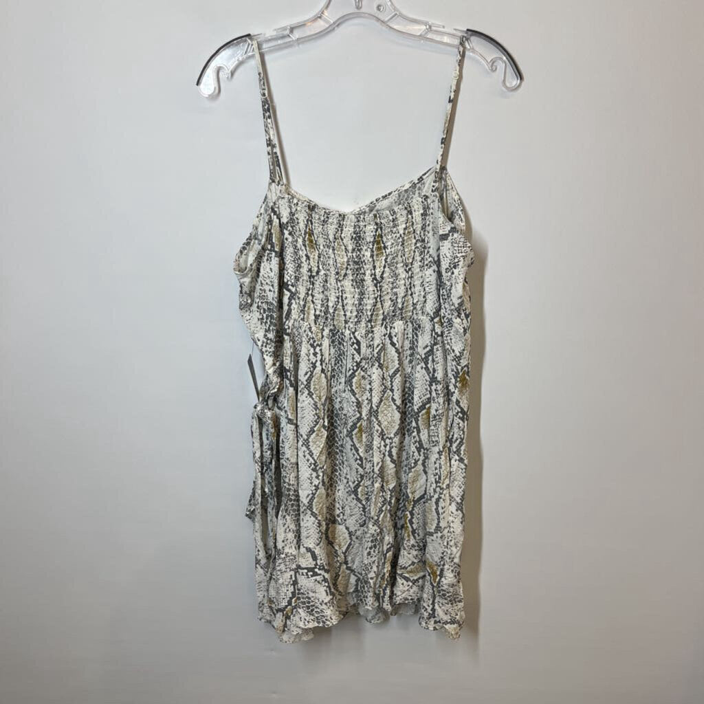 Express Dress XL Gray Snake Print