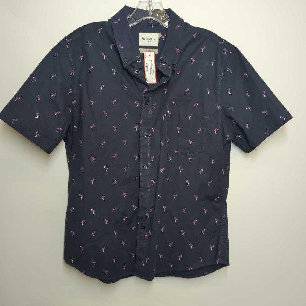 Goodfellow & Co Button Down Men's L Navy/Purple