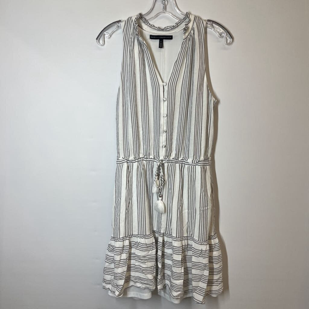 White House Black Market Dress S Grey/White