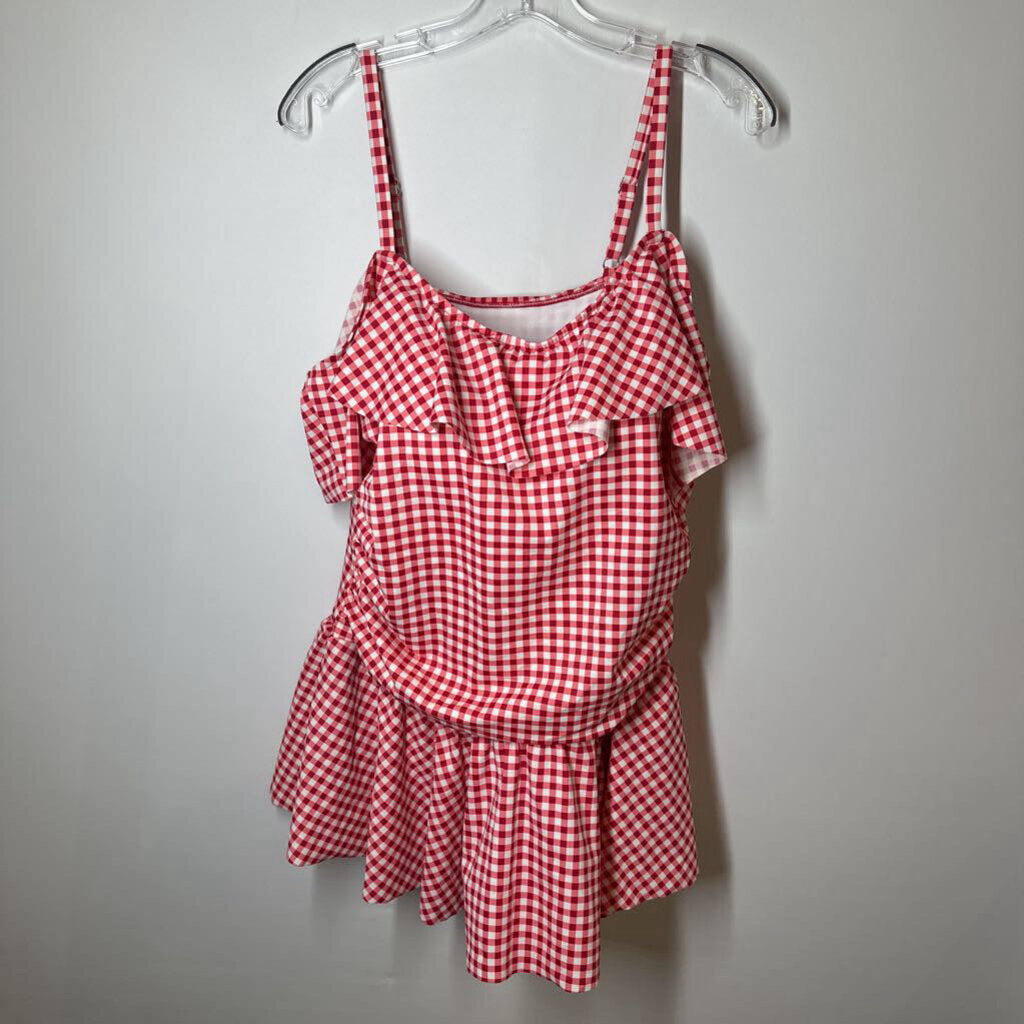 Swim Wear 2X Plus Red/White