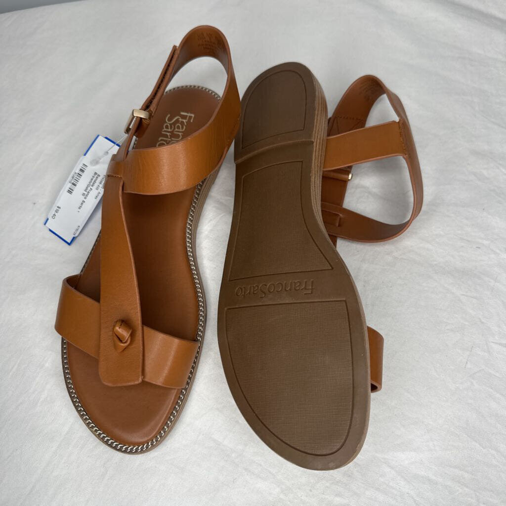 Franco Sarto Sandals 10 Brown/Gold