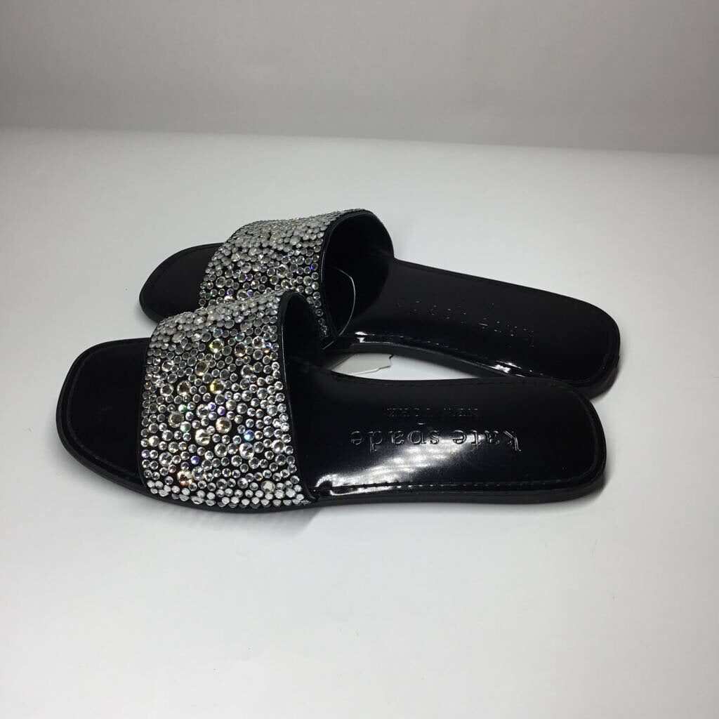 Kate Spade Sandals 8 Black/Silver Gems