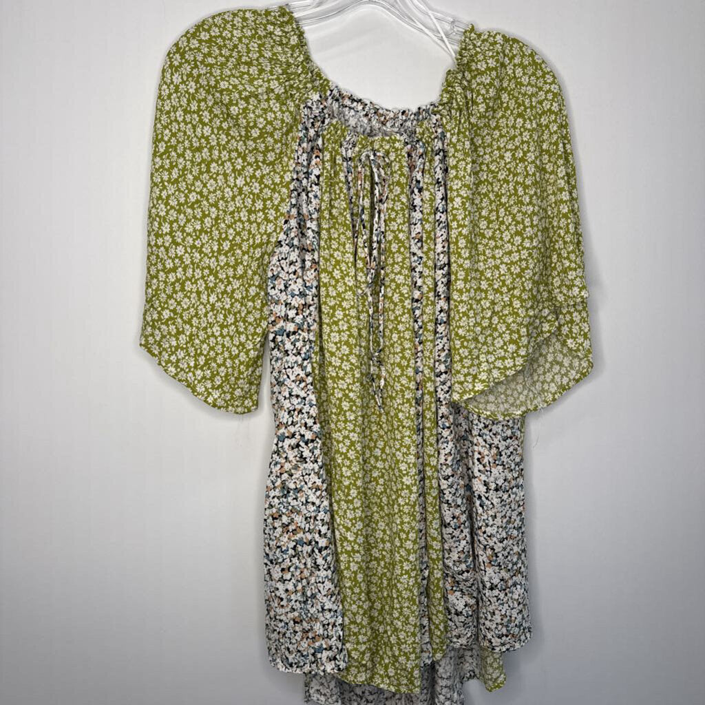 Davi & Dani Shirt M Green Floral