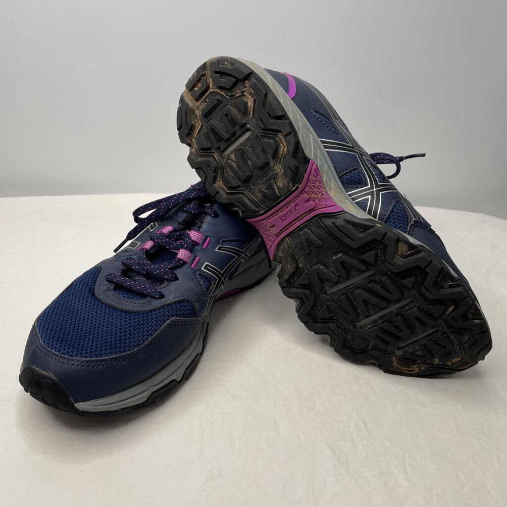 Asics Shoes 9 Wide Navy/Gray/Purple