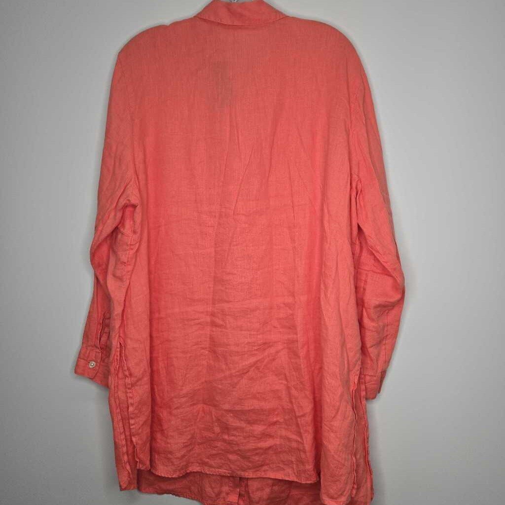 J.Jill Button Down 2X Plus Coral