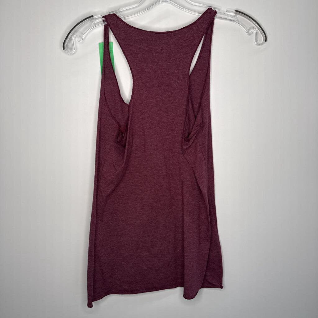 Graphic Print Tank XS Maroon