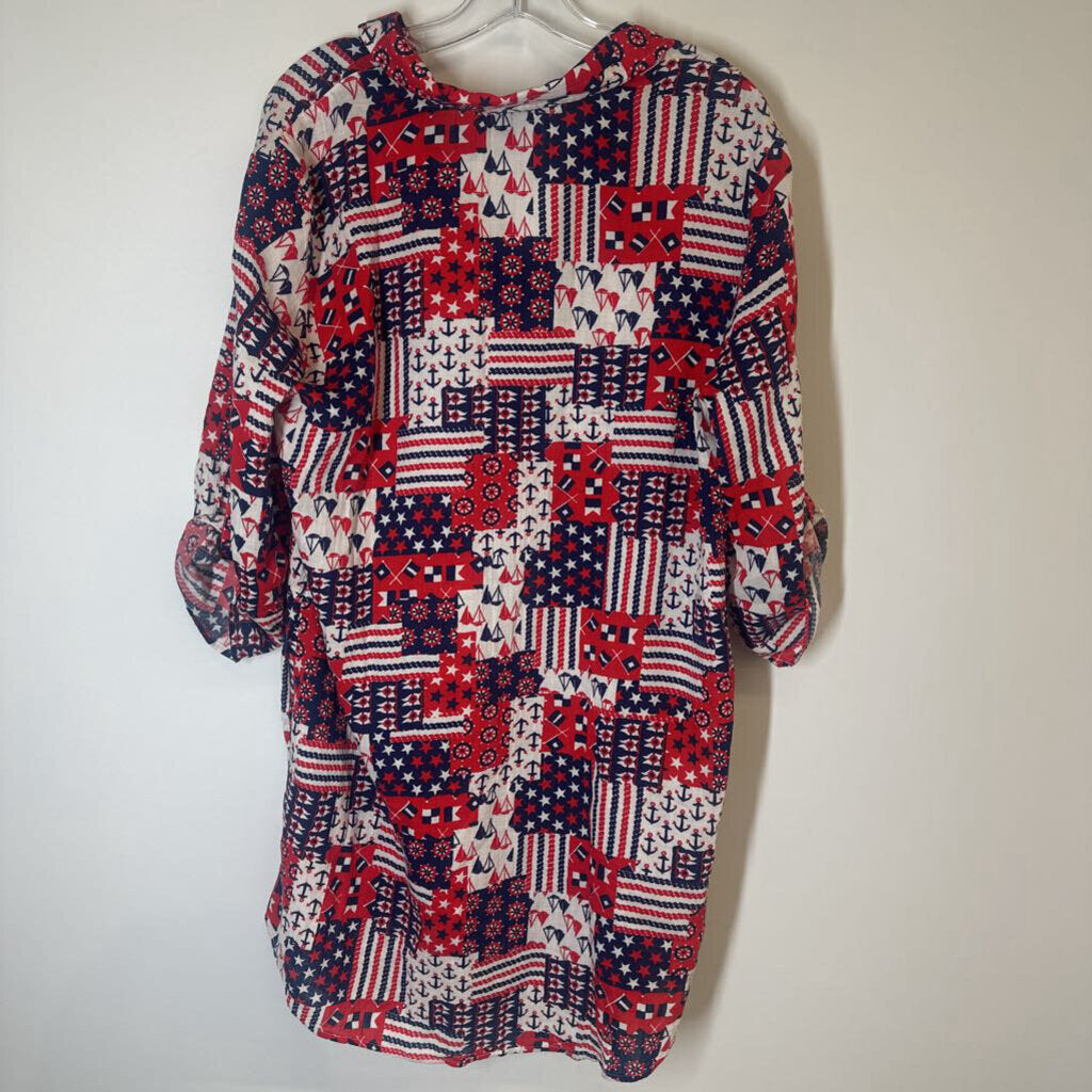 Talbots Dress L RWB
