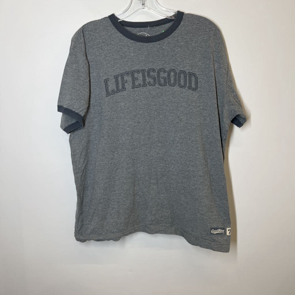 Life is Good Shirt Men's L Gray