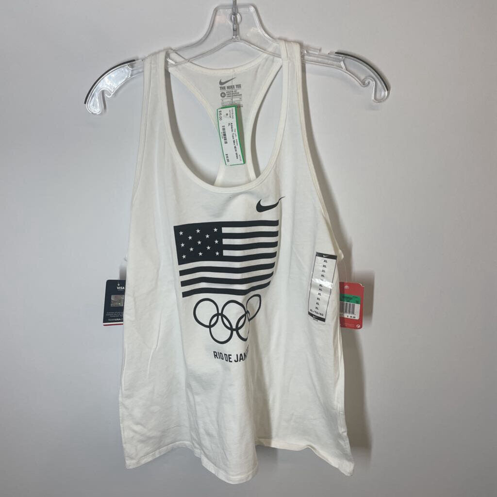 Nike Athletic Tops XL White