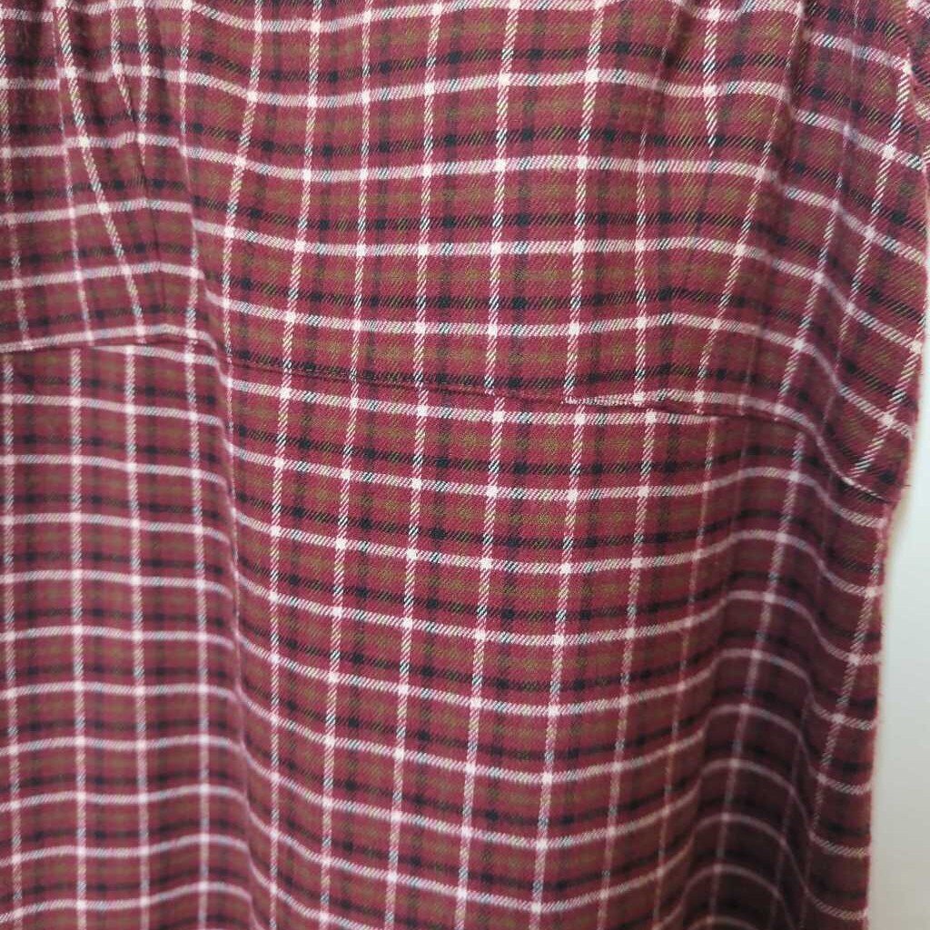 Hollister Dress S Maroon/Plaid