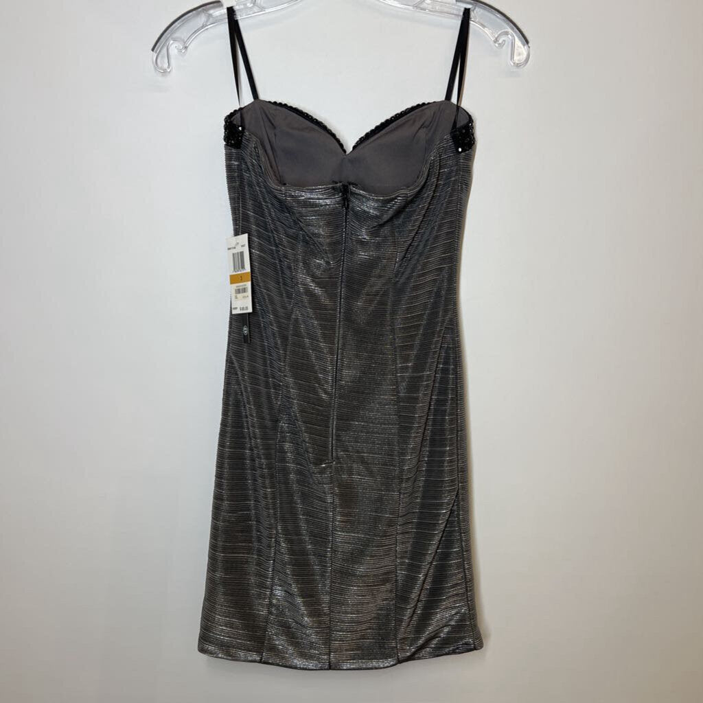 As U Wish Homecoming Dress XS/3 Gray/Black