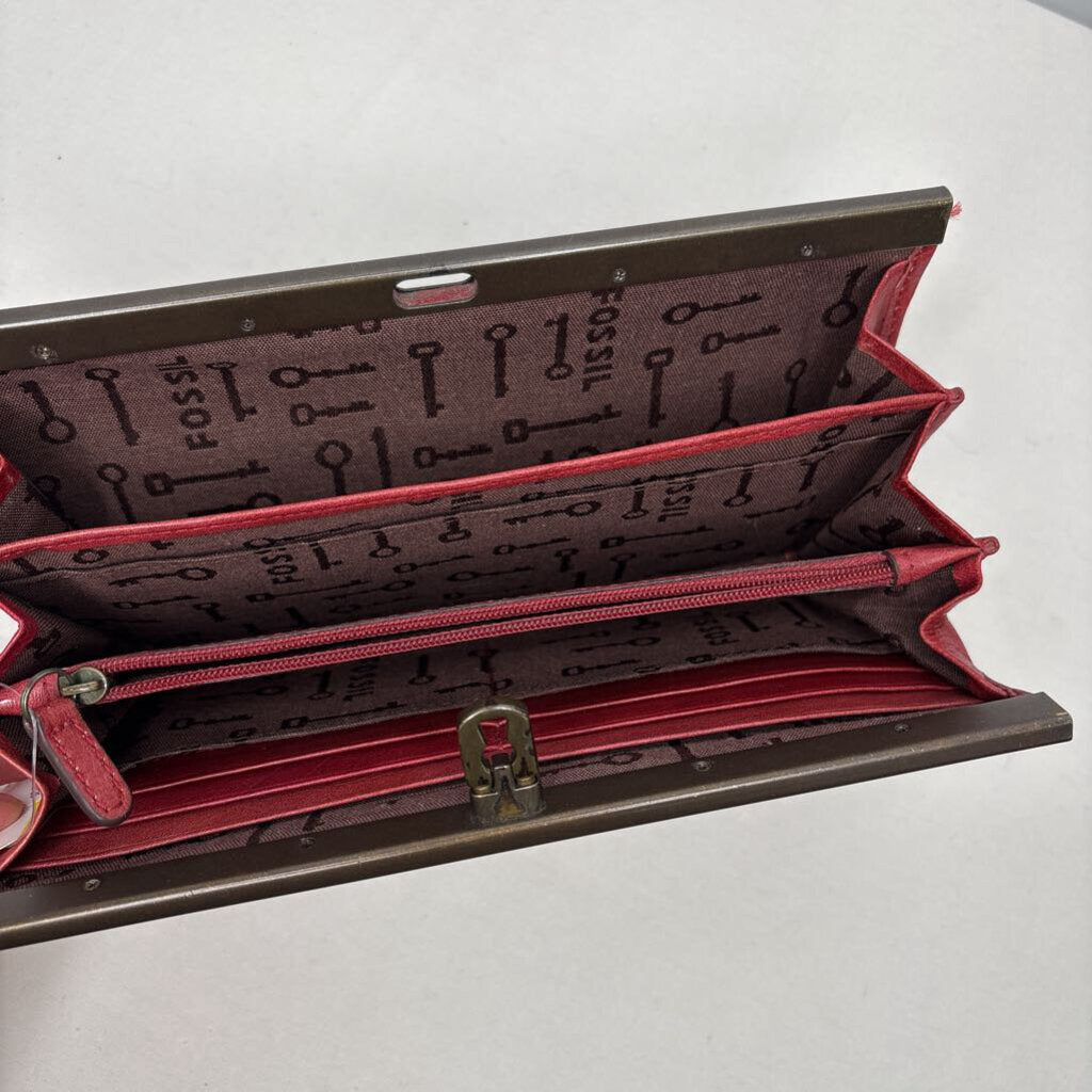 Fossil Wallet Red/Brown