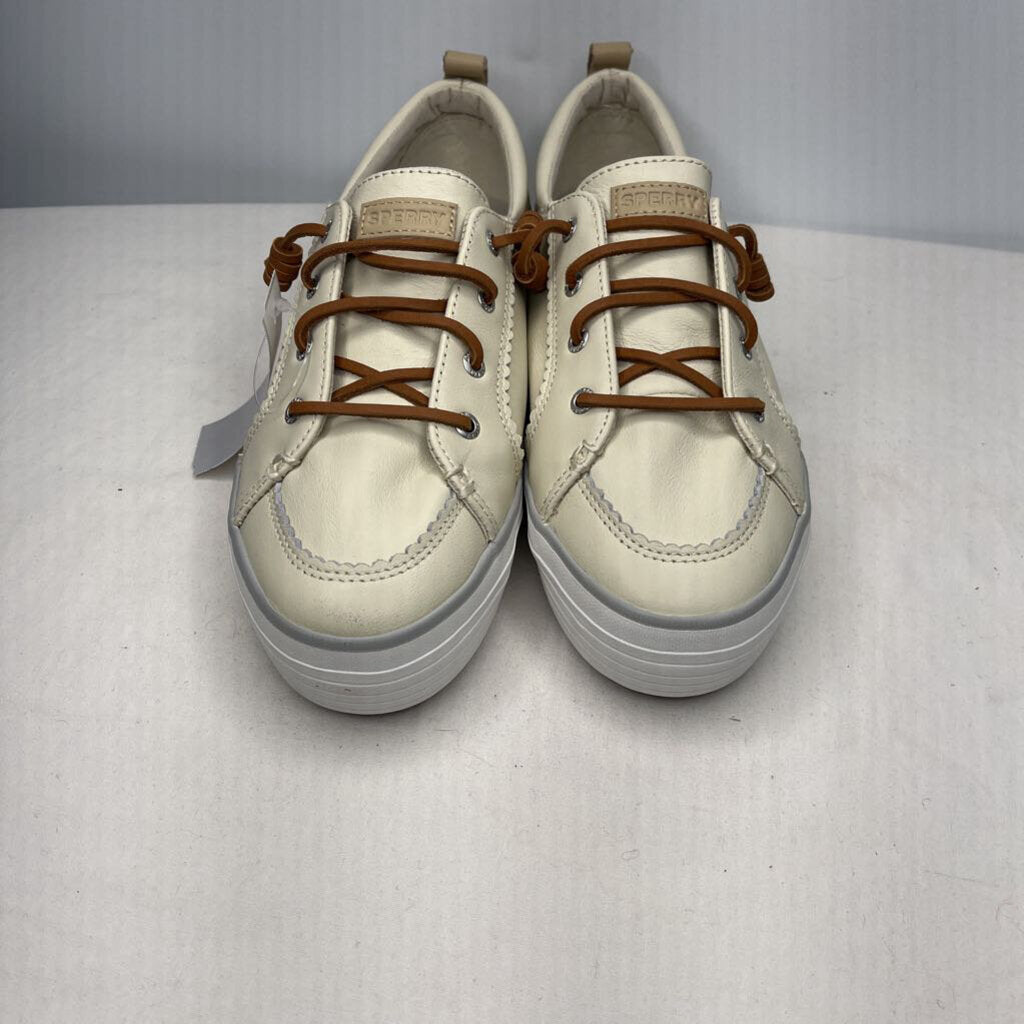 Sperry Shoes 9.5 Wide Ivory/Tan