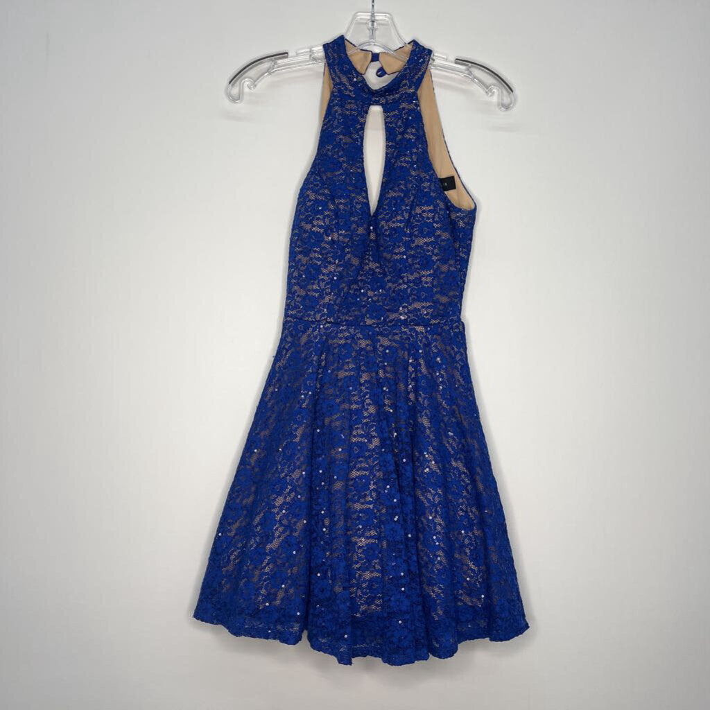 B. Darlin Homecoming Dress XS tan/blue