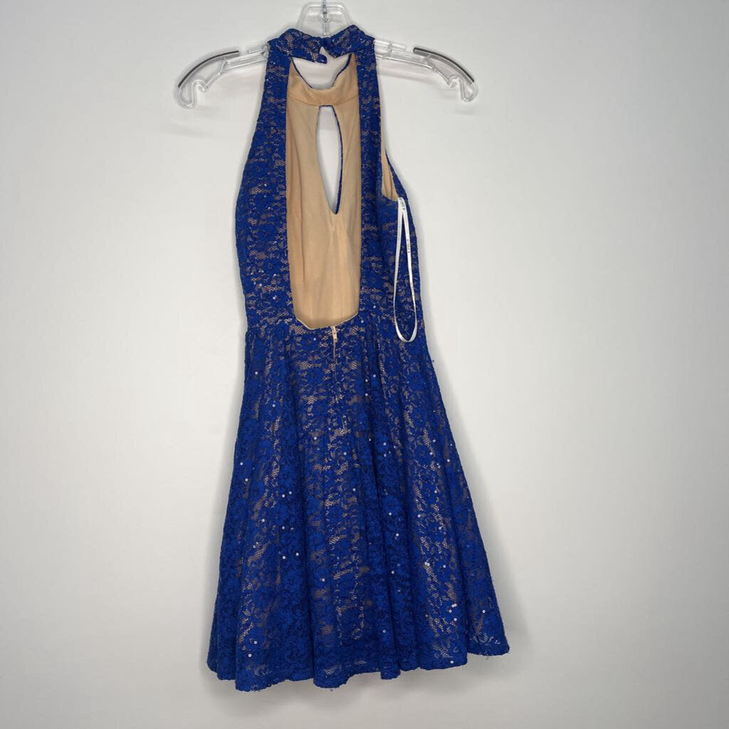 B. Darlin Homecoming Dress XS tan/blue