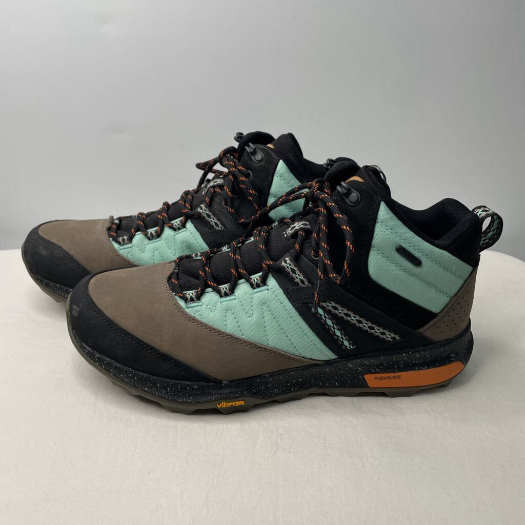 Merrell Boots Men's 12 Black/aqua/orange/taupe