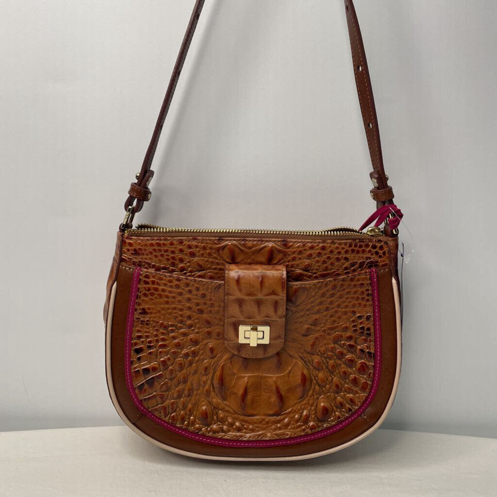 Brahmin Purses Brown//Fusia