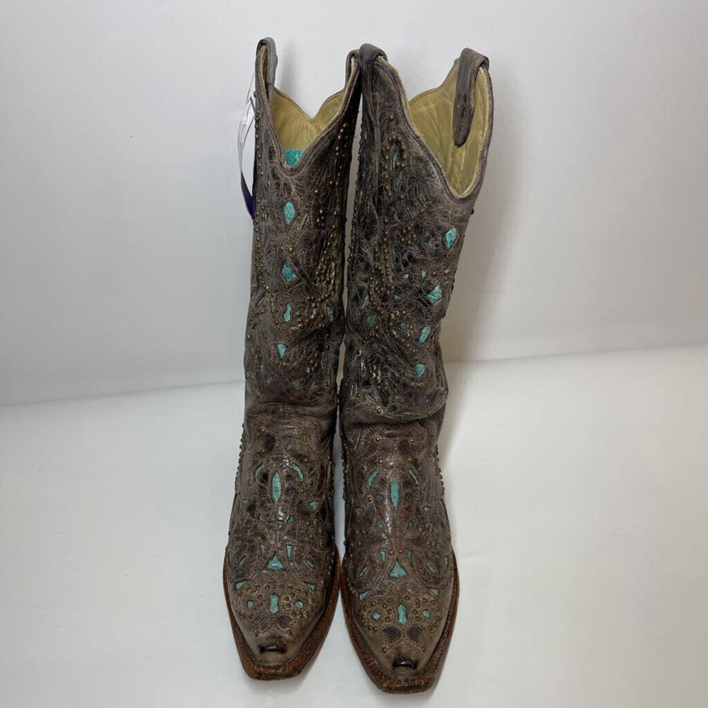 Boots 9 Brown/teal