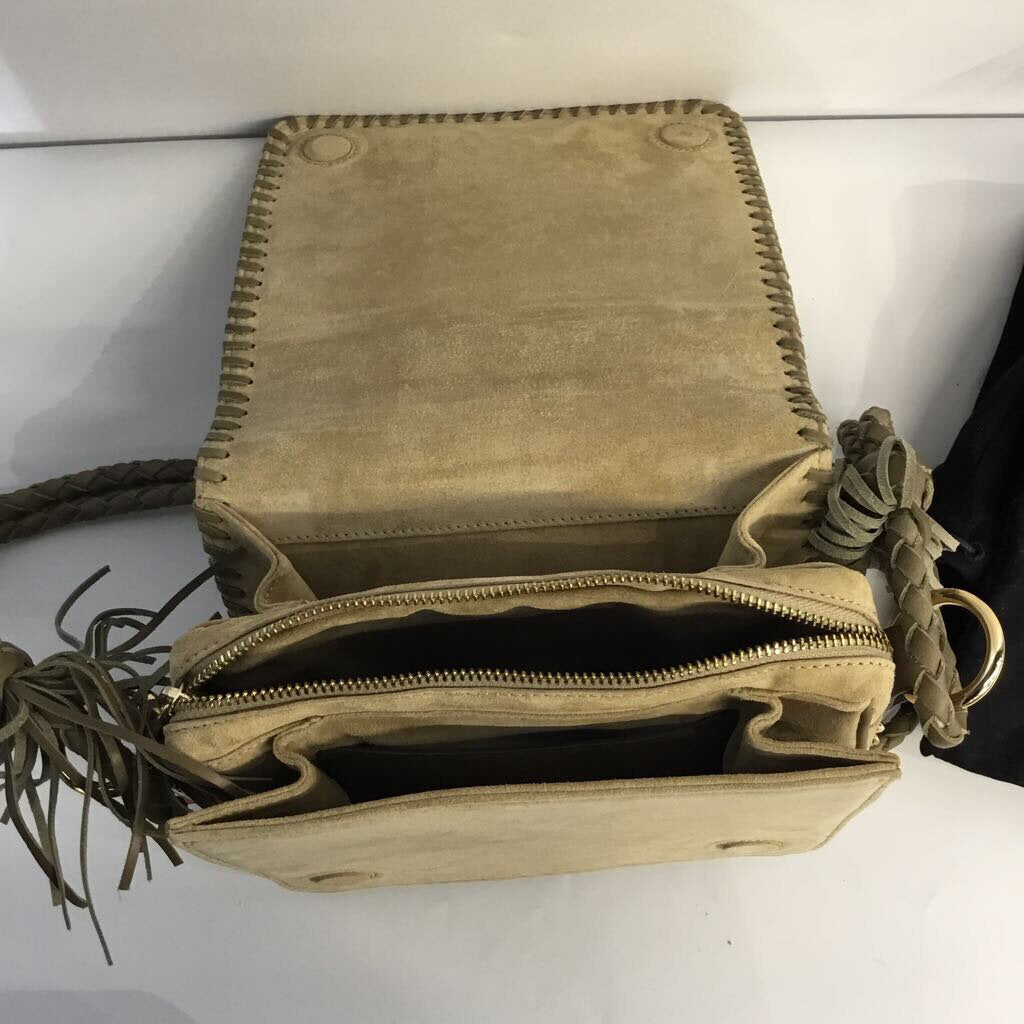 Purses Crossbody Taupe Suede