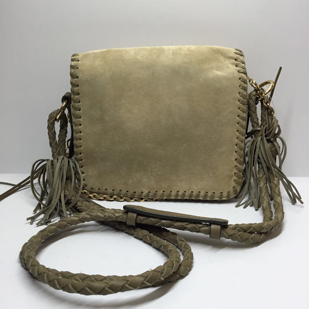 Purses Crossbody Taupe Suede