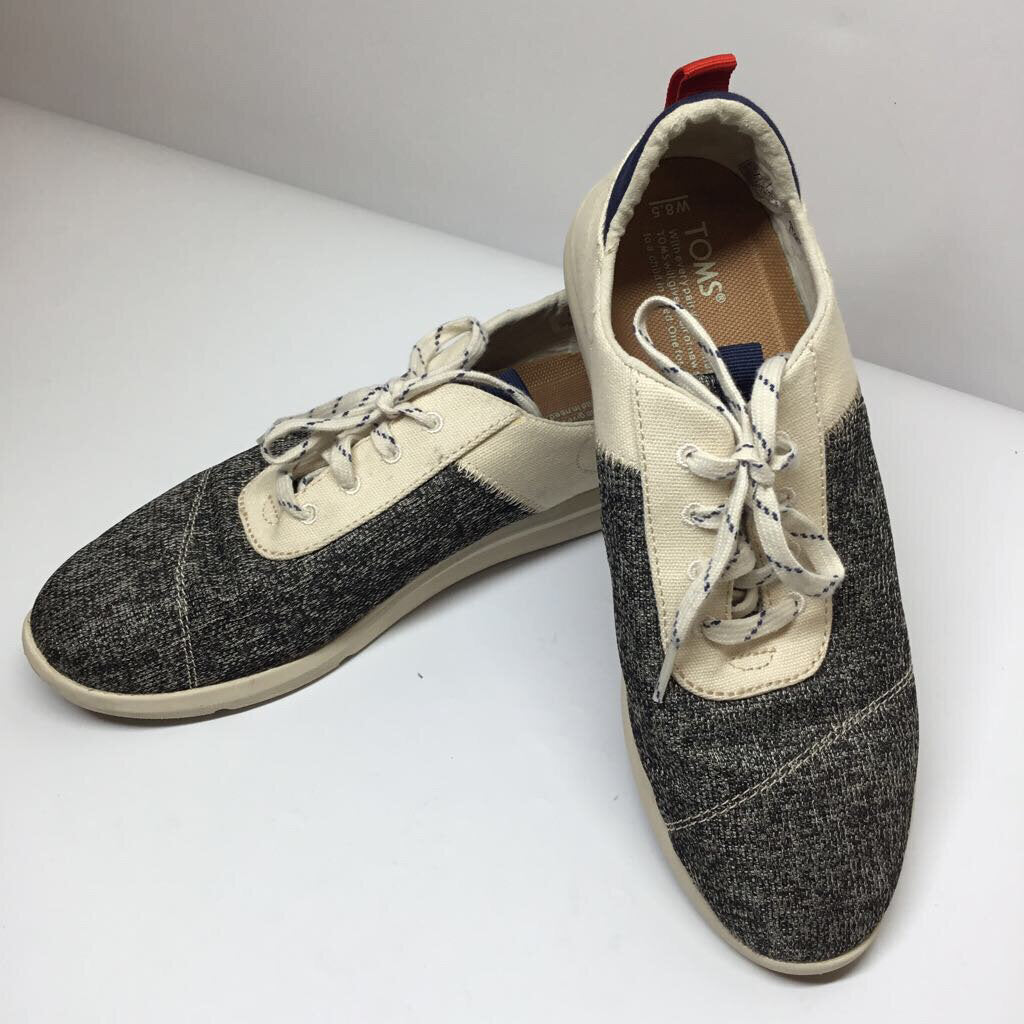 Toms Shoes 8.5 Grey/Navy/Cream