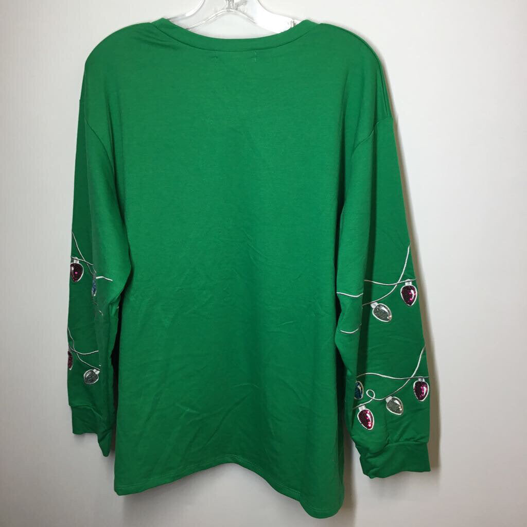Long Sleeve XL Green/Blue/Pink