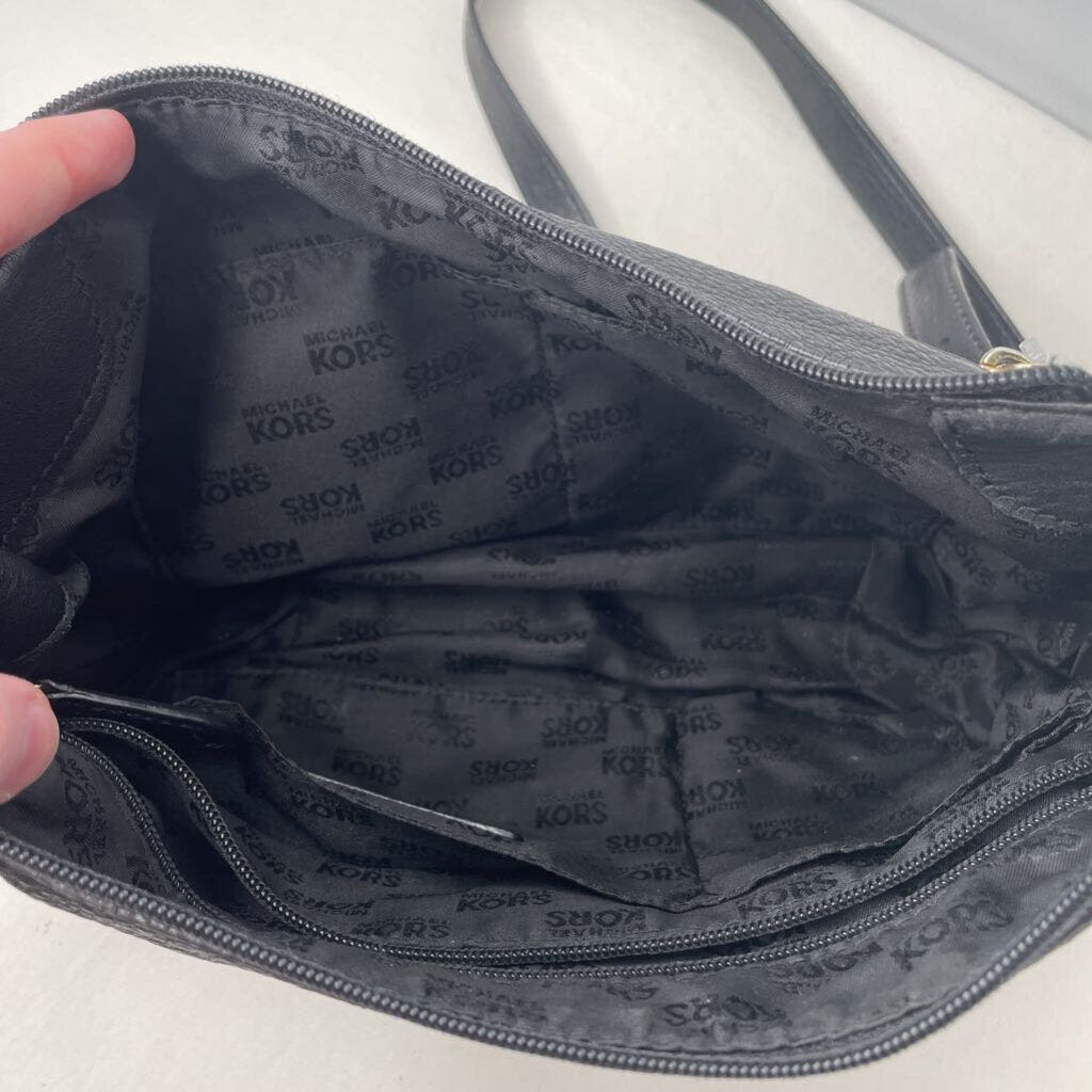 Michael Kors Purse Purses Shoulder Bag Pebbled Leather Black