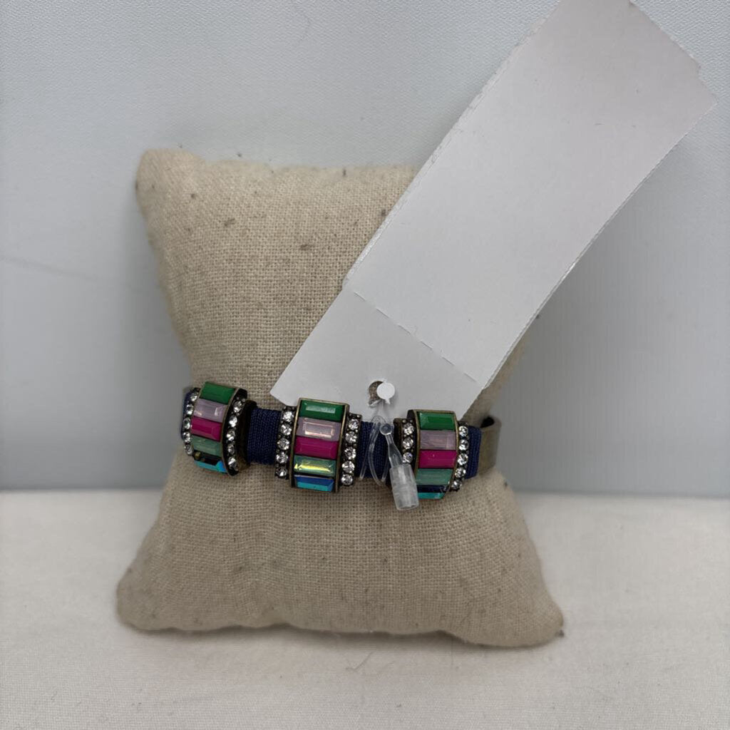 Stella&Dot Accessories Bracelet Cuff Navy/Multi/Antique Bronze