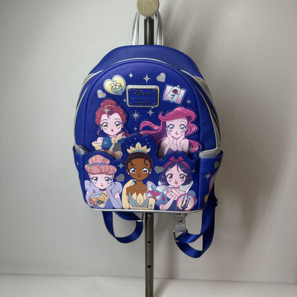 Loungefly Purses Mini Backpack Blue/Silver