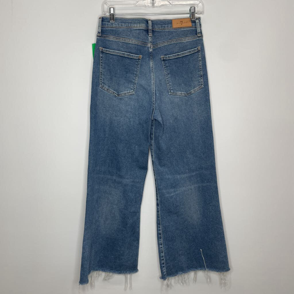 7 For All Mankind Designer Jeans 8 Ripped Blue Denim