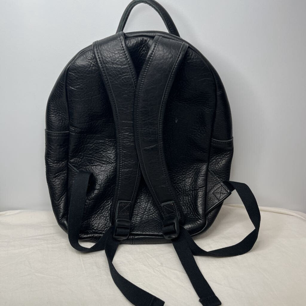 Purses Backpack Black Pebbled Leather