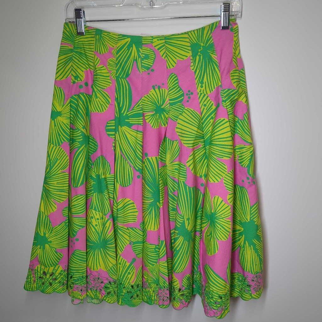 Lilly Pulitzer Skirt 2/XS Green/Pink