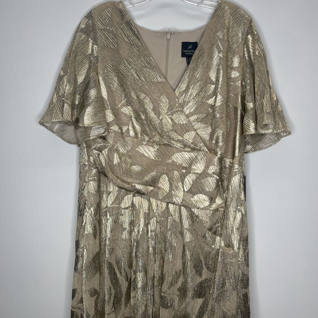 Adrianna Papell Formal Wear 14W Gold