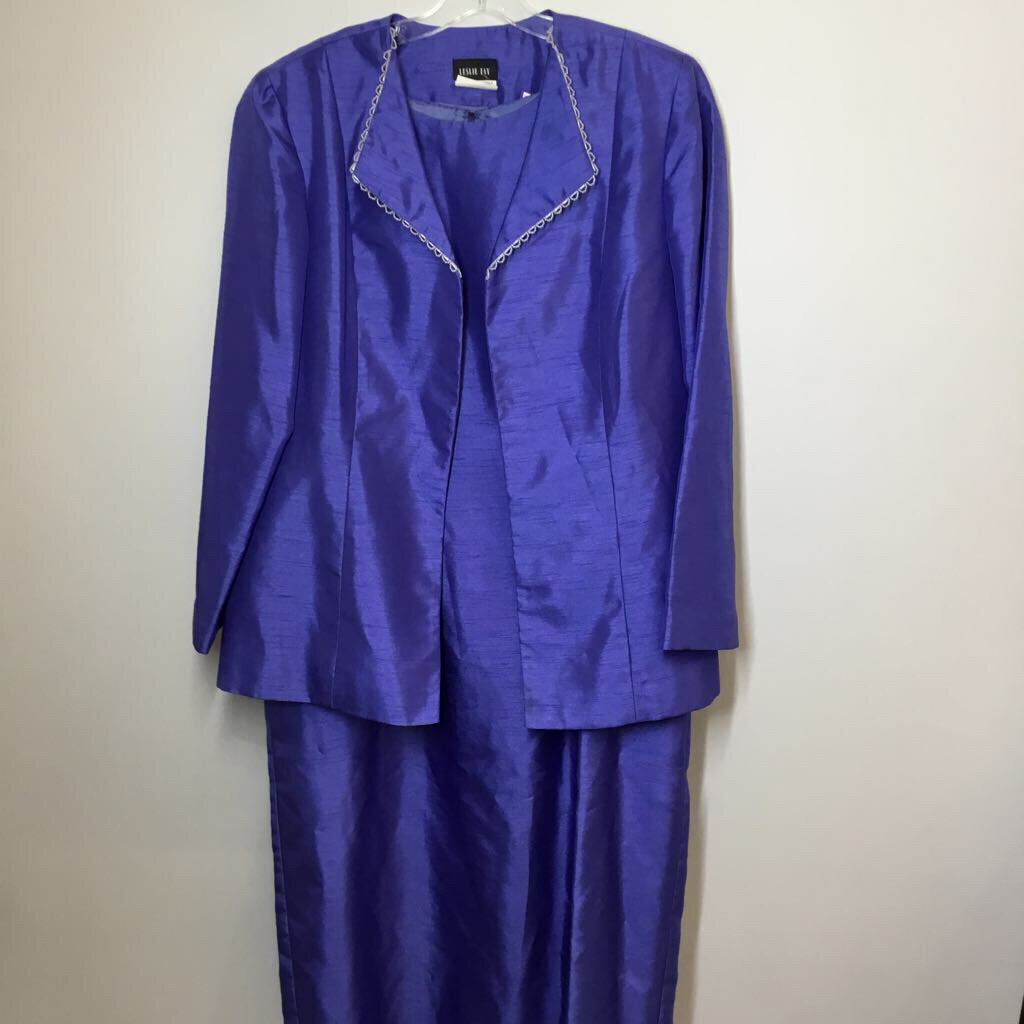 Leslie Fay Dress 18/XL Blue