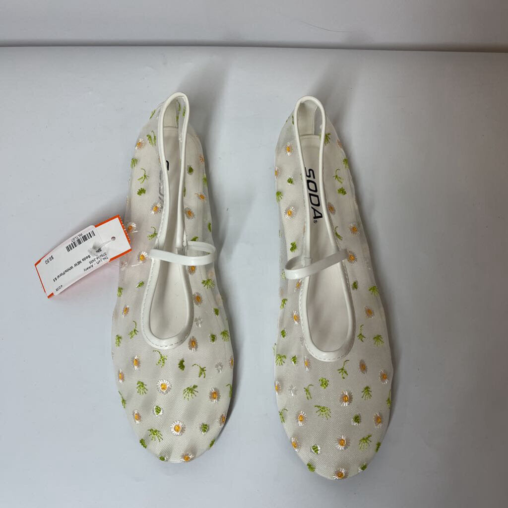 Soda Shoes 8.5 White/Floral