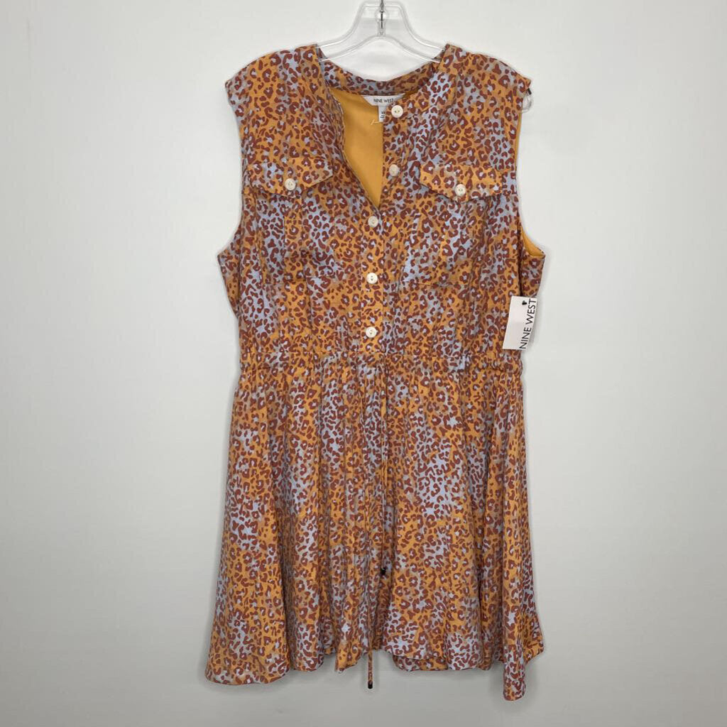 Nine West Dress XXL Orange/Blue
