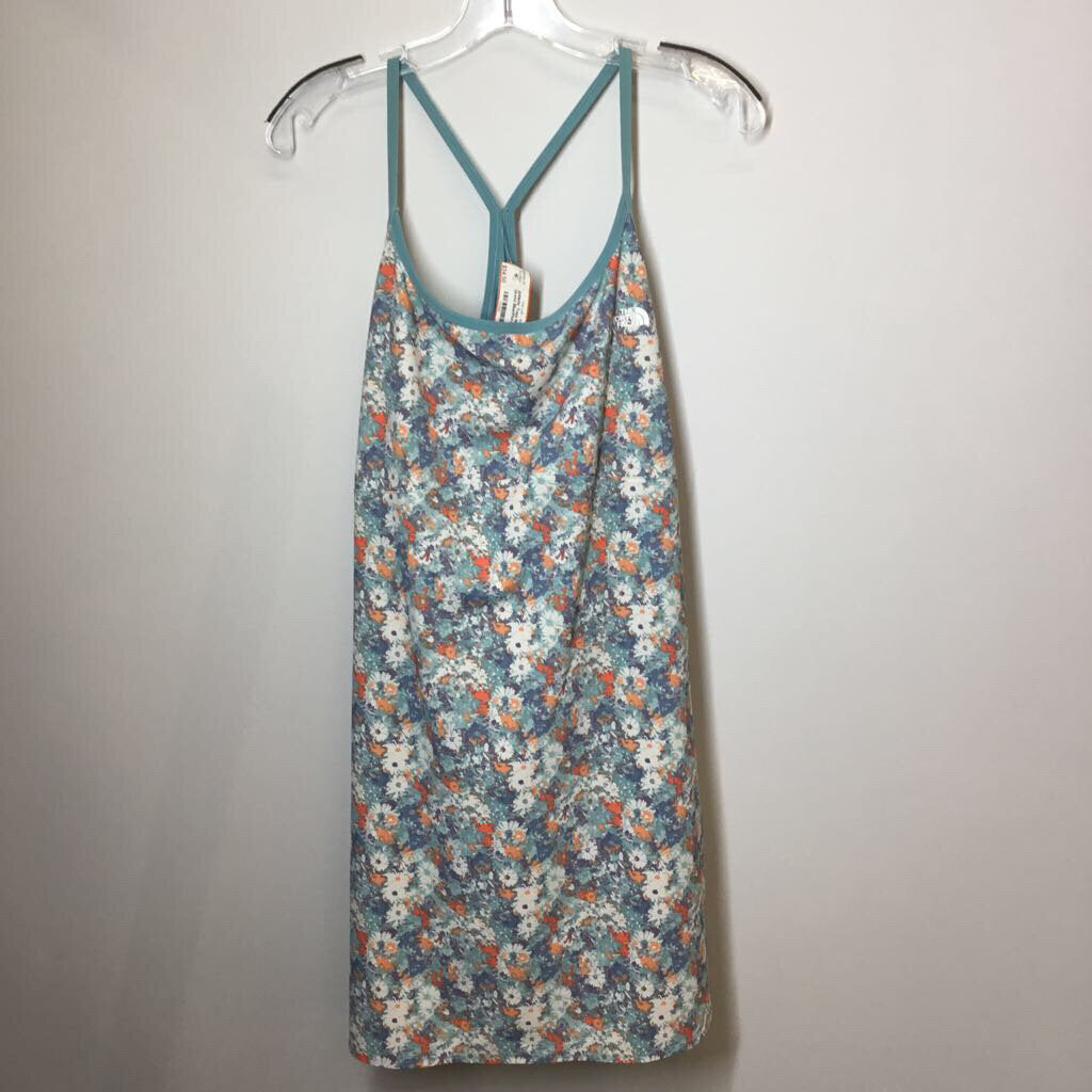 North Face Athletic Tops XL Blue/Floral