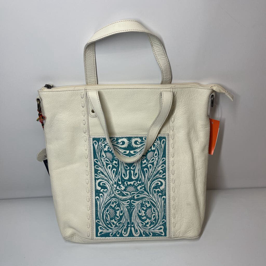Myra Purses 13Hx13Lx3D White/Blue