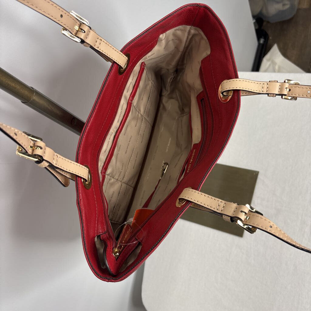 Michael Kors Purse Purses Tote Red/Tan/Gold
