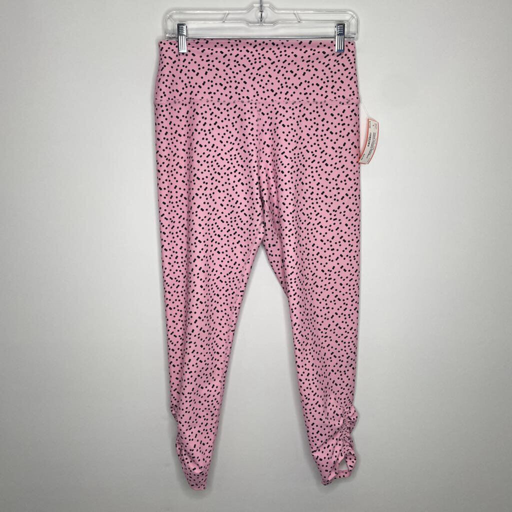 Betsey Johnson Athletic Bottoms L Pink/Black Polka Dot